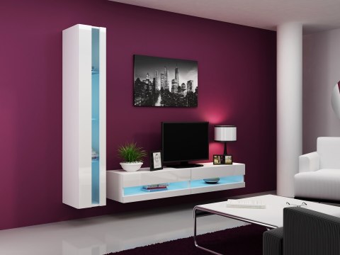 Regał VIGO NEW 180/40/30 biały/biały połysk Cama MEBLE Regał VIGO NEW 180/40/30 biały/biały połysk Cama MEBLE