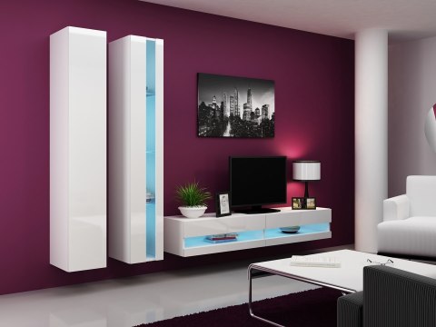 Regał VIGO NEW 180/40/30 biały/biały połysk Cama MEBLE Regał VIGO NEW 180/40/30 biały/biały połysk Cama MEBLE