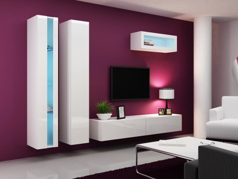 Regał VIGO NEW 180/40/30 biały/biały połysk Cama MEBLE Regał VIGO NEW 180/40/30 biały/biały połysk Cama MEBLE