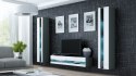Regał VIGO NEW 180/40/30 szary/biały połysk Cama MEBLE