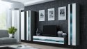 Regał VIGO NEW 180/40/30 szary/biały połysk Cama MEBLE