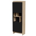 Witryna PORTO 59x38x180 dąb/czarny Cama MEBLE