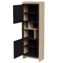 Witryna PORTO 59x38x180 dąb/czarny Cama MEBLE
