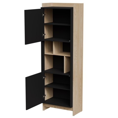 Witryna PORTO 59x38x180 dąb/czarny Cama MEBLE Witryna PORTO 59x38x180 dąb/czarny Cama MEBLE