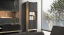 Witryna PORTO 59x38x180 dąb/czarny Cama MEBLE