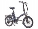 JOBOBIKE Sam - Składany Rower Elektryczny Miejski Dla Seniora 250W Szary Jobobike