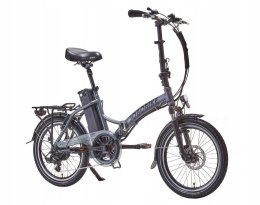 JOBOBIKE Sam - Składany Rower Elektryczny Miejski Dla Seniora 250W Szary Jobobike