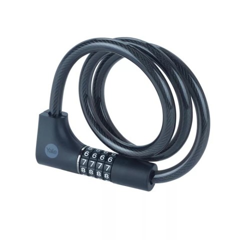 Linka rowerowa stalowa z zamkiem szyfrowym i kluczem 12x1000mm Yale Essential Security Combination & Key Cable Lock Yale Linka rowerowa stalowa z zamkiem szyfrowym i kluczem 12x1000mm Yale Essential Security Combination & Key Cable Lock Yale