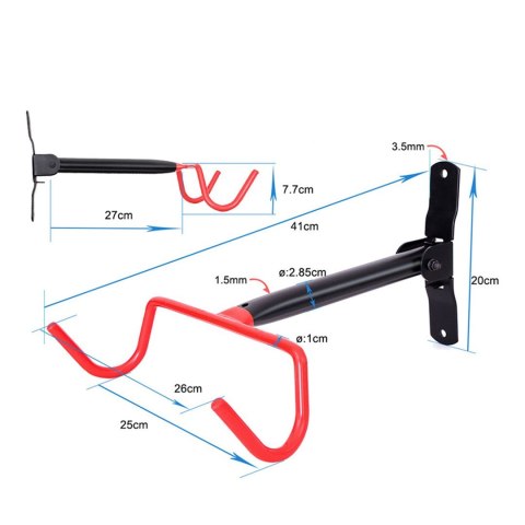 MACLEAN ROWEROWY UCHWYT ŚCIENNY POZIOMY, STAL, MAX. OBCIĄŻENIE 30KG MC-430 MACLEAN ROWEROWY UCHWYT ŚCIENNY POZIOMY, STAL, MAX. OBCIĄŻENIE 30KG MC-430