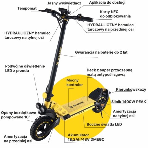 Hulajnoga Elektryczna Terenowo - Sportowa XRIDER F10 18,4 Ah 800 W Manta Multimedia Sp. z o.o. Hulajnoga Elektryczna Terenowo - Sportowa XRIDER F10 18,4 Ah 800 W Manta Multimedia Sp. z o.o.