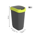 Rotho kosz na śmieci obrotowy TWIST limonkowy 50L Rotho