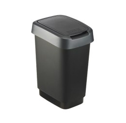 Rotho kosz na śmieci obrotowy TWIST srebrny 50L Rotho