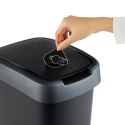Rotho kosz na śmieci obrotowy TWIST srebrny 50L Rotho