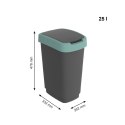 Rotho kosz na śmieci obrotowy TWIST zielony 25L Rotho