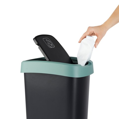 Rotho kosz na śmieci obrotowy TWIST zielony 25L Rotho Rotho kosz na śmieci obrotowy TWIST zielony 25L Rotho