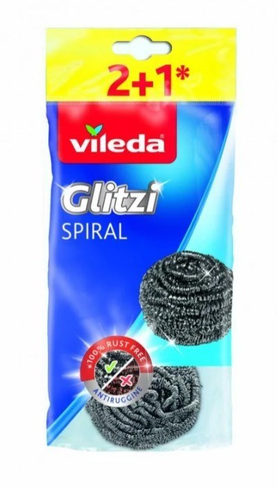 Zmywak stalowy Vileda Glitzi Spiral 3 szt. VILEDA Zmywak stalowy Vileda Glitzi Spiral 3 szt. VILEDA