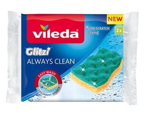 Zmywak wiskozowy Vileda Glitzi Always Clean 2 szt. VILEDA Zmywak wiskozowy Vileda Glitzi Always Clean 2 szt. VILEDA