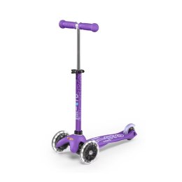 Micro Trójkołowa hulajnoga Maxi Deluxe LED PURPLE Micro