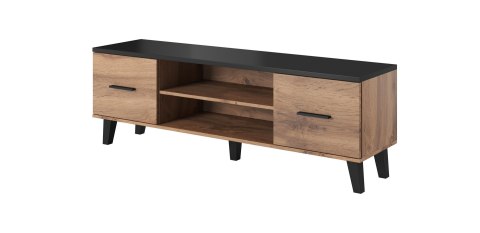 RTV LOTTA 160 2D2K wotan + czarny mat Cama MEBLE RTV LOTTA 160 2D2K wotan + czarny mat Cama MEBLE