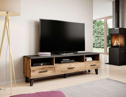 RTV LOTTA 180 3S3K wotan + czarny mat Cama MEBLE RTV LOTTA 180 3S3K wotan + czarny mat Cama MEBLE