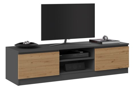 Szafka RTV 140x40xH36 antracyt/artisan TOP E SHOP Szafka RTV 140x40xH36 antracyt/artisan TOP E SHOP