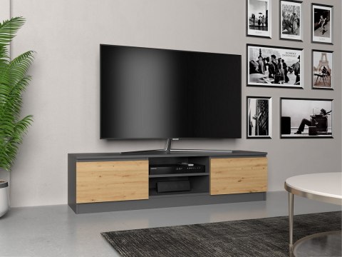 Szafka RTV 140x40xH36 antracyt/artisan TOP E SHOP Szafka RTV 140x40xH36 antracyt/artisan TOP E SHOP