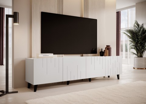 Szafka RTV BARI 200x42x52 biały mat Cama MEBLE Szafka RTV BARI 200x42x52 biały mat Cama MEBLE
