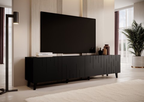 Szafka RTV BARI 200x42x52 czarny mat Cama MEBLE Szafka RTV BARI 200x42x52 czarny mat Cama MEBLE