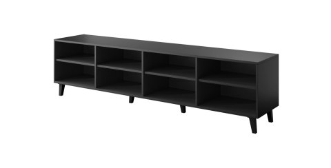 Szafka RTV ETNA 200x42x52 czarny mat + dąb craft Cama MEBLE Szafka RTV ETNA 200x42x52 czarny mat + dąb craft Cama MEBLE
