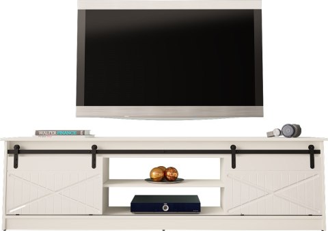 Szafka RTV GRANERO 200x56,7x35 biały/biały połysk Cama MEBLE Szafka RTV GRANERO 200x56,7x35 biały/biały połysk Cama MEBLE
