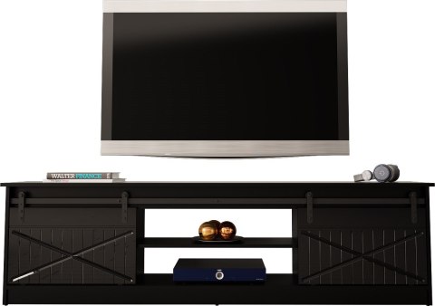 Szafka RTV GRANERO 200x56,7x35 czarny/czarny poł Cama MEBLE Szafka RTV GRANERO 200x56,7x35 czarny/czarny poł Cama MEBLE