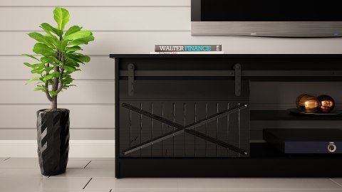 Szafka RTV GRANERO 200x56,7x35 czarny/czarny poł Cama MEBLE Szafka RTV GRANERO 200x56,7x35 czarny/czarny poł Cama MEBLE