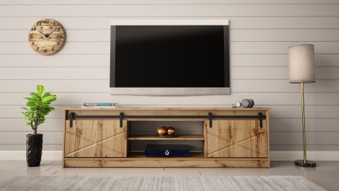 Szafka RTV GRANERO 200x56,7x35 dąb wotan Cama MEBLE Szafka RTV GRANERO 200x56,7x35 dąb wotan Cama MEBLE