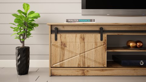 Szafka RTV GRANERO 200x56,7x35 dąb wotan Cama MEBLE Szafka RTV GRANERO 200x56,7x35 dąb wotan Cama MEBLE