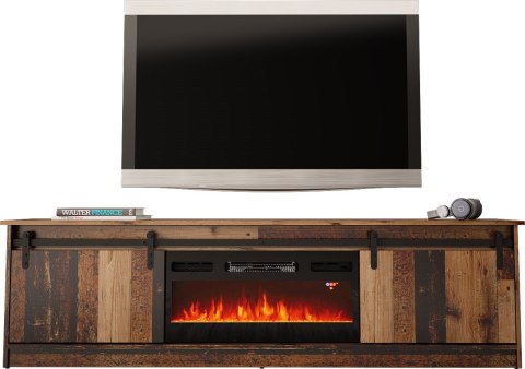 Szafka RTV GRANERO+kominek 200x56,7x35 old wood Cama MEBLE Szafka RTV GRANERO+kominek 200x56,7x35 old wood Cama MEBLE