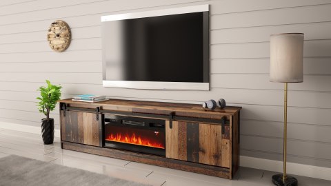 Szafka RTV GRANERO+kominek 200x56,7x35 old wood Cama MEBLE Szafka RTV GRANERO+kominek 200x56,7x35 old wood Cama MEBLE