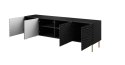 Szafka RTV HOLE 190x40,5xH59,5 czarny mat Cama MEBLE