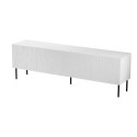 Szafka RTV JUNGLE 190x40,5x59,5 biały mat + czarne nóżki Cama MEBLE