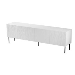 Szafka RTV JUNGLE 190x40,5x59,5 biały mat + czarne nóżki Cama MEBLE