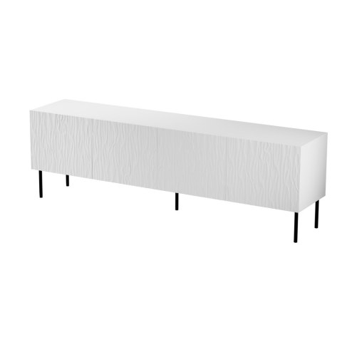 Szafka RTV JUNGLE 190x40,5x59,5 biały mat + czarne nóżki Cama MEBLE Szafka RTV JUNGLE 190x40,5x59,5 biały mat + czarne nóżki Cama MEBLE