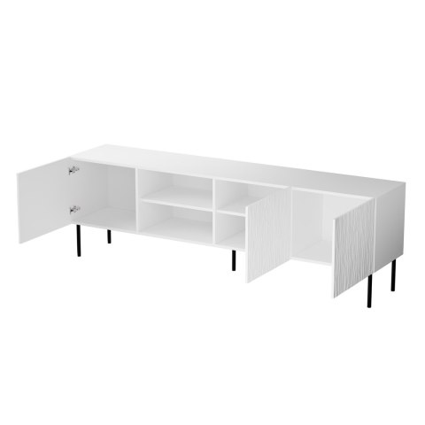 Szafka RTV JUNGLE 190x40,5x59,5 biały mat + czarne nóżki Cama MEBLE Szafka RTV JUNGLE 190x40,5x59,5 biały mat + czarne nóżki Cama MEBLE