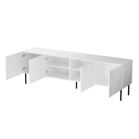 Szafka RTV JUNGLE 190x40,5x59,5 biały mat + czarne nóżki Cama MEBLE Szafka RTV JUNGLE 190x40,5x59,5 biały mat + czarne nóżki Cama MEBLE