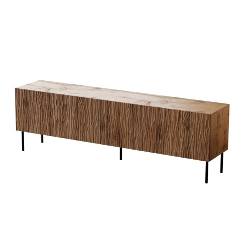 Szafka RTV JUNGLE 190x40,5x59,5 dąb wotan + czarne nóżki Cama MEBLE Szafka RTV JUNGLE 190x40,5x59,5 dąb wotan + czarne nóżki Cama MEBLE