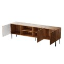 Szafka RTV JUNGLE 190x40,5x59,5 dąb wotan + czarne nóżki Cama MEBLE