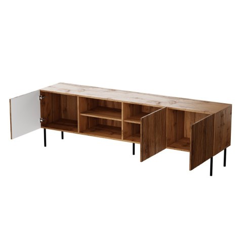Szafka RTV JUNGLE 190x40,5x59,5 dąb wotan + czarne nóżki Cama MEBLE Szafka RTV JUNGLE 190x40,5x59,5 dąb wotan + czarne nóżki Cama MEBLE