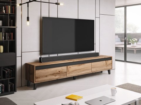 Szafka RTV NORD 185cm dąb wotan/antracyt Cama MEBLE Szafka RTV NORD 185cm dąb wotan/antracyt Cama MEBLE