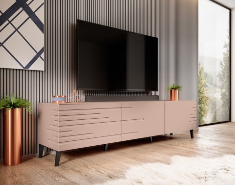 Szafka RTV NOVA 186x40x48 róż mat Cama MEBLE Szafka RTV NOVA 186x40x48 róż mat Cama MEBLE