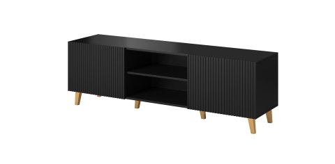 Szafka RTV PAFOS 150x40x52 czarny mat Cama MEBLE Szafka RTV PAFOS 150x40x52 czarny mat Cama MEBLE