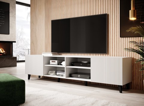 Szafka RTV PAFOS 200x40x52 biały mat Cama MEBLE Szafka RTV PAFOS 200x40x52 biały mat Cama MEBLE