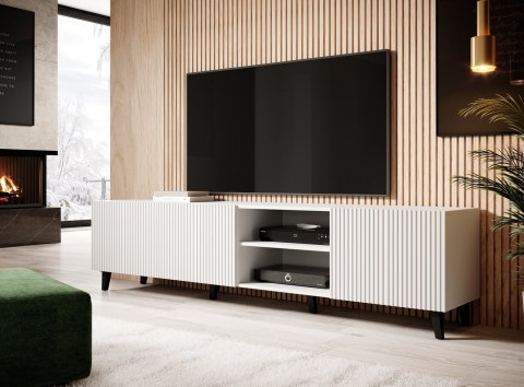 Szafka RTV PAFOS 200x40x52 biały mat Cama MEBLE Szafka RTV PAFOS 200x40x52 biały mat Cama MEBLE